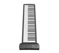 WATIIFUFU 61 Keys Electronic Roll-up Piano, Portable Hand Roll Digital Keyboard with Thick Silicone Mat, Lightweight Foldable Electronic Keyboard and Beginners