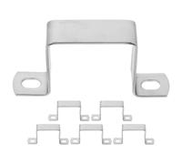 WATIIFUFU 6pcs 304 Stainless Steel 2x2 Inch Square Tube Pipe Clamps U Brackets for Mounting, Pipe Supports with U-Shaped Bracket Clips, Heavy Duty Tube Clips for Industrial and Workshop Use