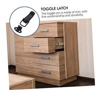 WATIIFUFU 6pcs Black Stainless Steel Spring Loaded Toggle Latches for Wooden Boxes Toolboxes Cabinets Durable Iron Hardware Clips Easy Install