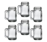 WATIIFUFU 6pcs Mini Glass Drinking Cups Set with Polished and Rounded Edges, Sturdy Base, 40ml Capacity Each, for Party Liquor or Household Bar Use