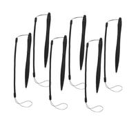 WATIIFUFU 6pcs Resistive Screen Stylus Lanyard Pen Cap with Strap Clipboard Stylus Holder Anti-lose Clipboard Leash Abs Black