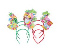 WATIIFUFU 6PCS Tropical Luau Headbands for Women and Hawaiian Party Head Boppers Playful Summer Beach Photo Props and Birthday Hairband Accessories