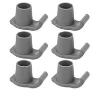 WATIIFUFU 6pcs Walker Accessories Glides Elderly Walker Ski Glides Anti-Slip Enhanced Maneuverability TPR Pp Material Practical Replacement Caps for Crutch Mobility Aid