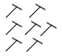 WATIIFUFU 7pcs Black Heavy Duty Floating Shelf Brackets Concealed Supports for Wall Mounted Wood Shelves Hidden Invisible for Display Storage