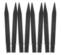 WATIIFUFU 8pcs Multi-Functional Black Plastic Garden Solar Light Stakes, Convenient to Insert into Ground, for Outdoor Use and Path Light Replacement