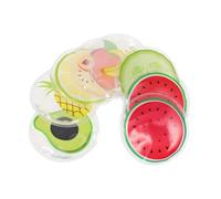 WATIIFUFU 8pcs Portable Eye Ice Packs Pvc Gel Cold Therapy Eye Masks Cooling Fruit Pattern Ice Pads for Summer Relief Tired and Dark Circles