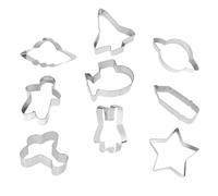 WATIIFUFU 9 Pcs Outer Space Stainless Steel Baking Mold Adorable Star and Spaceship Cookie Cutters for DIY Pastry Biscuit Moulds Fun Baking Tool for Creative Treats