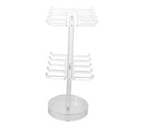 WATIIFUFU Acrylic Bracelet Display Stand Holder for Women Jewelry Organizer Rack with Scratch Resistant Clear Acrylic Build Space Saving Vertical Design for Necklaces Earrings and Bracelets