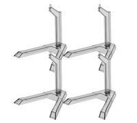 WATIIFUFU Action Figure Stand Holder 4pcs Durable Plastic Black Stable Support Easy Assembly for Q Version Collectors