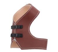 WATIIFUFU Adjustable Brown Faux Leather Bird Vest Flight Suit Parrot Clothes Hen Saddle Vest for Pet Birds Halloween Costume and Training Harness M