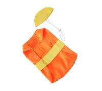 WATIIFUFU Adorable Puppy Costume for Dogs and Cats, Breathable Polyester Material with Comfortable Fit, Unique Engineer Appearance in Bright Orange, for Parties and Story Performances,