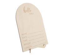 WATIIFUFU Baby Shower Frame for Pregnancy Announcement Wooden Sonogram Photo Frame Double-Sided Baby Milestone Board Present for Mom Photo Frame Baby