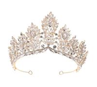 WATIIFUFU Baroque Rhinestone Bridal Tiara Crown Headband for Women Lightweight Comfortable Wedding Birthday Party Hair Accessory Elegant Celebration