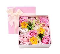 WATIIFUFU Beautiful Soap Rose Flower Box with Synthetic Material, for Cozy Dinner and Parties, Artificial Soap Flower Gift for Valentine's Day Or Mother's Day