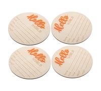 WATIIFUFU Birth Sign Card Wooden Announcement Nursery Name Signs for Boy Girl Newborn Arrival Rustic Wood Circles Birth Board Photo Prop for Shower Decorations and First Day of Nursery