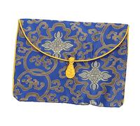 WATIIFUFU Books Bag Brocade Pouch for Buddhist Scriptures Carrying Bag for Bible Smooth Surface