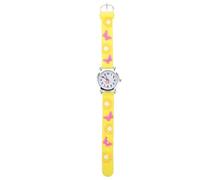 WATIIFUFU Boy Girl's Silicone Band Cartoon Watch Lovely Flower Design for Boys and Girls Soft and Comfortable Fit for Birthdays and Parties Movement Yellow
