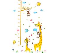 WATIIFUFU Boys and Girls Height Measurement Wall Sticker Removable Growth Chart Decal Cartoon Animals for Boys and Girls Fun and Practical Wall Decoration for Home and Nursery