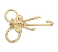 WATIIFUFU Brass Bee Wall Mounted Hooks for Coat Keys and Bags, Easy to Install Multifunctional Hooks in Golden Brass Material, Unique Stylish Design for Farmhouse Decor and Entryway