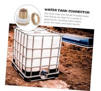 WATIIFUFU Brass Garden Hose Adapter with Male Female Thread Water Tank Connector for PVC Tubing Rain Barrel Aquarium and Garden Hose Repair Replacement with Silicone Washer