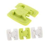 WATIIFUFU Cabinet Safety Locks Set 4pcs Toddler Proof Locks Plastic Construction Childproof for Kitchen Cabinets Drawers and Fridges