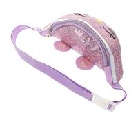 WATIIFUFU Cartoon Cat Fanny Pack for Sequin Finish Mini Waist Bag Crossbody Chest Bag for Snacks Makeup Keys Portable Storage for Teens and Boys