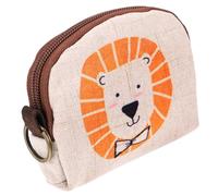 WATIIFUFU Cartoon Printed Key Pouch Small Coin Wallet Change Bag for Women Compact Cotton Linen Makeup Storage Versatile Tiny Purse for Keys and Cash