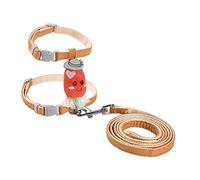 WATIIFUFU Cat Harness and Leash with Adorable Carrot Decor Comfortable Chest Strap Two-side Buckle for Easy Use Long Leash for Freedom and Control Suitable for Kittens and Cats