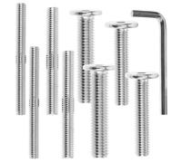 WATIIFUFU Cat Scratching Post Hardware Screws Set - Steel Flat Head Double End Threaded Bolts M8 10mm/8mm with Allen Wrench - Replacement Fasteners for Cat Scratcher Assembly and Repair
