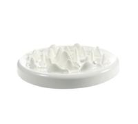 WATIIFUFU Ceramic Cat Feeding Bowl Slow Feeder with Maze Shape Design Anti-smashing Feature Raised Rim for Healthy Feeding Suitable for Cats and Dogs