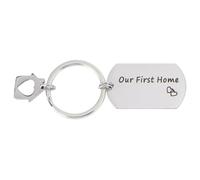 WATIIFUFU Chain Our First Home Keyring for Homeowners Moving Presents Decorative Keychain for Parties and Collectibles