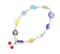 WATIIFUFU Cherry Charm Bracelet for Women, Beaded Fruit Bracelet with Stretch Band, Sweet Vintage Style Cherry Wrist Jewelry for Teen Party Favor