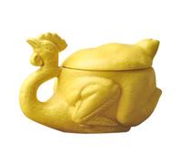 WATIIFUFU Chicken Mug Ceramic Cup with Lid 220ml Yellow Chicken Shape Decorative Water Mug for Coffee, Water and Juice Office Cafe