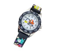 WATIIFUFU Children Cartoon Quartz Watch Silicone Boys and Girls Watch for Boys and Girls Cute Digging Excavator Design for School and Outdoor Activities