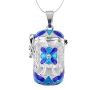 WATIIFUFU Copper Hollow Pendant Perfume Bottle Necklace with Hanging Mini Circle Design and Solid Essential Oil Holder for DIY Necklace and Anklet Accessories