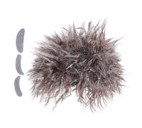 WATIIFUFU Crazy Scientist Wig Set with Light Brown Braided Hair Fake Mustache Eyebrows Beard Non-irritating Fibers for Men Cosplay Adults Costume Party Stage Performance Accessory