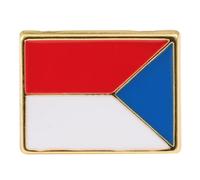 WATIIFUFU Creative Czech Republic Flag Brooch Pin Metal Clothes Badge Stylish National Flag Shaped Brooch for Boys Festival Birthday Party Decoration