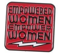 WATIIFUFU Creative Feminism Brooch for Women Delicate Red Breastpin Fashion Accessory Versatile Jewelry Pin for Parties and Everyday Wear