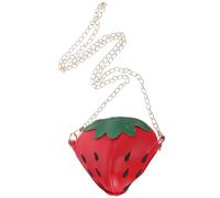 WATIIFUFU Crossbody Bag and Polyester Material Red Strawberry with Smooth Zipper Stylish Novelty Shoulder Bag and Small Object Storage for Kids for Girls Daily Use