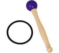 WATIIFUFU Crystal Singing Bowl and Wooden Handle Mallet with Rubber Ring Good Elasticity and Easy Storage for Playing Tibetan Singing Bowls