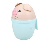 WATIIFUFU Cute Pig Shaped Shampoo Rinser Cup with Handle Material Bath Water Scoop for Safe Fine Water Outlet Design for Easy Rinsing and Washing Hair in Bath