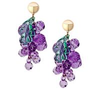 WATIIFUFU Cute Purple Grape Earrings for Women and Teen Funky Drop Earrings Lightweight Fruit Jewelry for Daily Wear Party School and Birthday