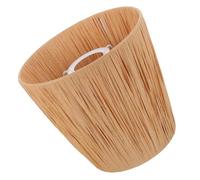 WATIIFUFU Decorative Brown Paper Lamp Shade with Metal Frame for Table Lamp Replacement, Eye Protection Feature, Simple and Elegant Rustic Style for Home Decoration