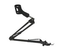 WATIIFUFU Desktop Microphone Stand with Double-braced Folding Arms, Metal Construction, 1500g Load Bearing, Flexible Boom Arm, Firmly Attach to Desk for Stages and Studios