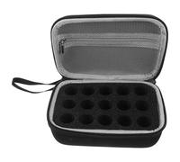 WATIIFUFU Diabetic Case Insulin Vial Protector Holder with 15 Slot Interior, Lightweight Eva Fabric Storage Box Featuring Shock Absorbing Design for Office and Travel Use, Black Hard Case