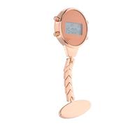 WATIIFUFU Digital Fob Watch with Alarm Stopwatch Calendar Rose Gold Hanging Lapel Clip Unisex Student Medical Staff Pocket Watch for Healthcare Professionals