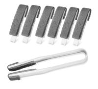 WATIIFUFU Double-Sided Blind Cleaner Duster Tool 1 Set Detachable Head and 6 Replacement Brush Heads for Shutters Ceiling Fan Blades Vents Lightweight Multipurpose Window Cleaning Dust Collector