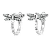 WATIIFUFU Dragonfly Dangle Loop Earrings for Women Designer Round Statement Jewelry Fade-resistant Wedding Accessory Fashionable Charm Enhancer