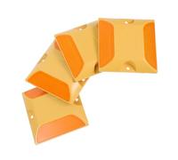 WATIIFUFU Driveway Reflectors 4 Pieces Yellow Double-Sided Reflective Road Markers for Nighttime Visibility on Highways and Rural Roads
