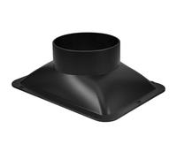 WATIIFUFU Duct Connector Square Flange for Range Hood Ventilation, Reliable Plastic Air Interface with Square Bottom Design, Versatile Use for Homes and Offices, 1pcs